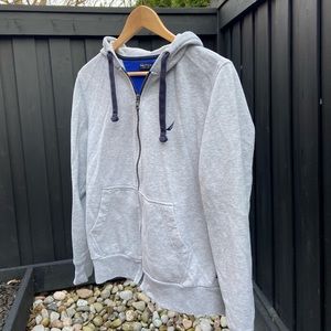 Nautica Grey zip up hoodie